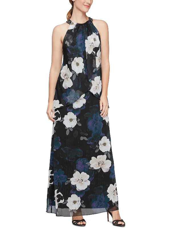 Explore What'S New Womens Chiffon Floral Evening Dress Big Savings On Minimalist Office Styles