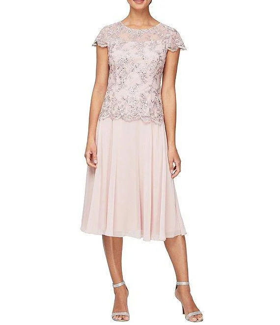 Mega Sale Alex Evenings AE82171139 Short Mother of the Bride Dress Exquisite Craftsmanship