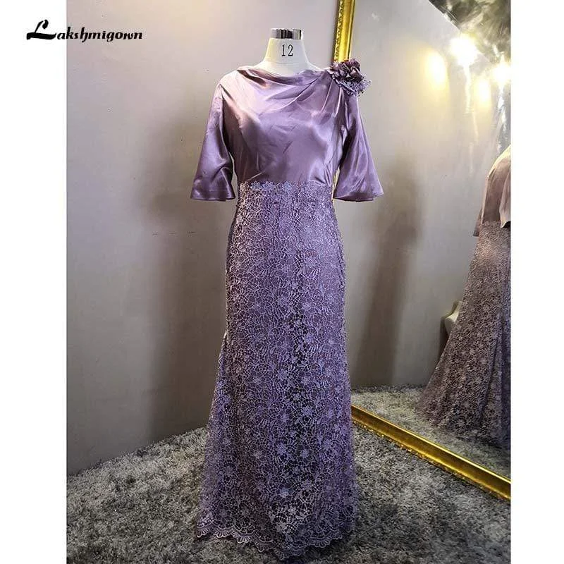 Cozy Comfort Style Sale Purple Mother of the Bride Groom Dresses Mermaid Rustic Countryside Charm Look