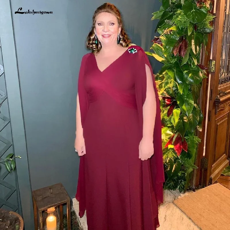 Statement Fashion Offers Arabic Burgundy Plus Size Mother Of Bride Dresses Playful Elegance